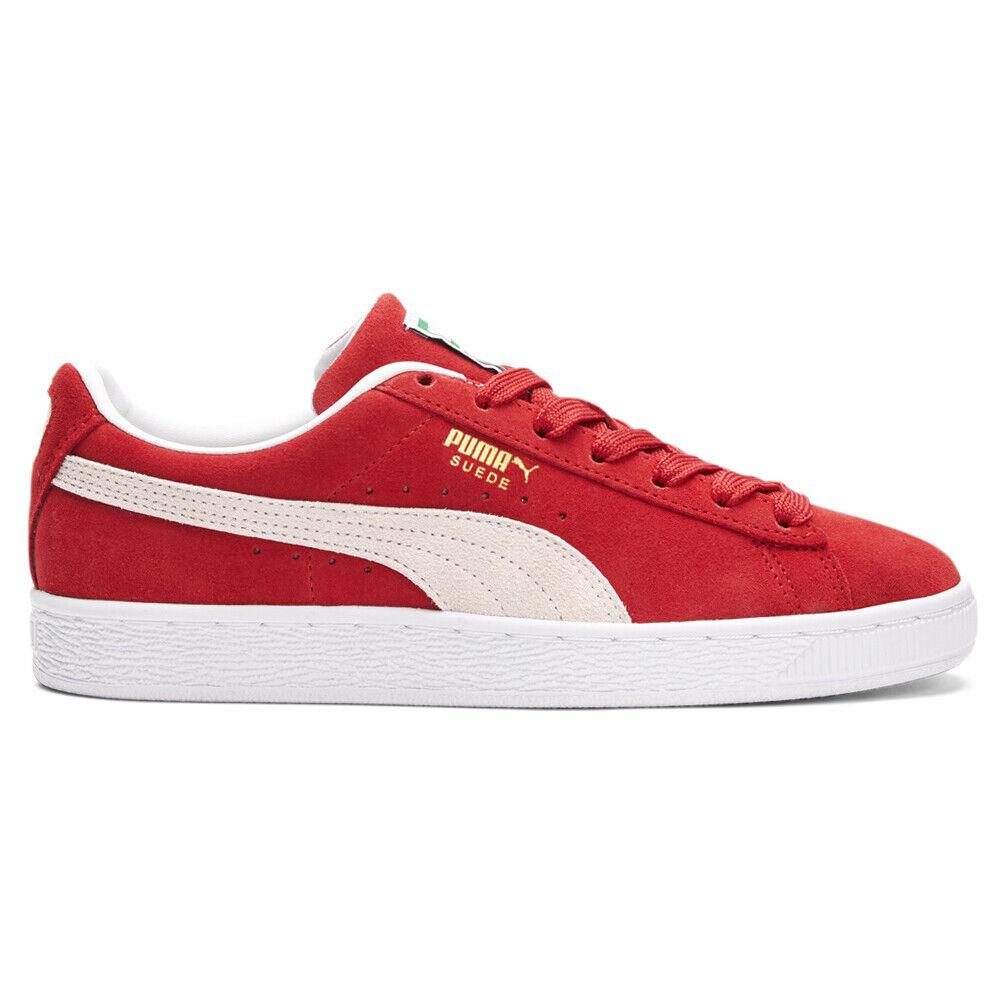 Puma Suede Classic Xxi Lace Up Womens Red Sneakers Casual Shoes 38141002 - Red