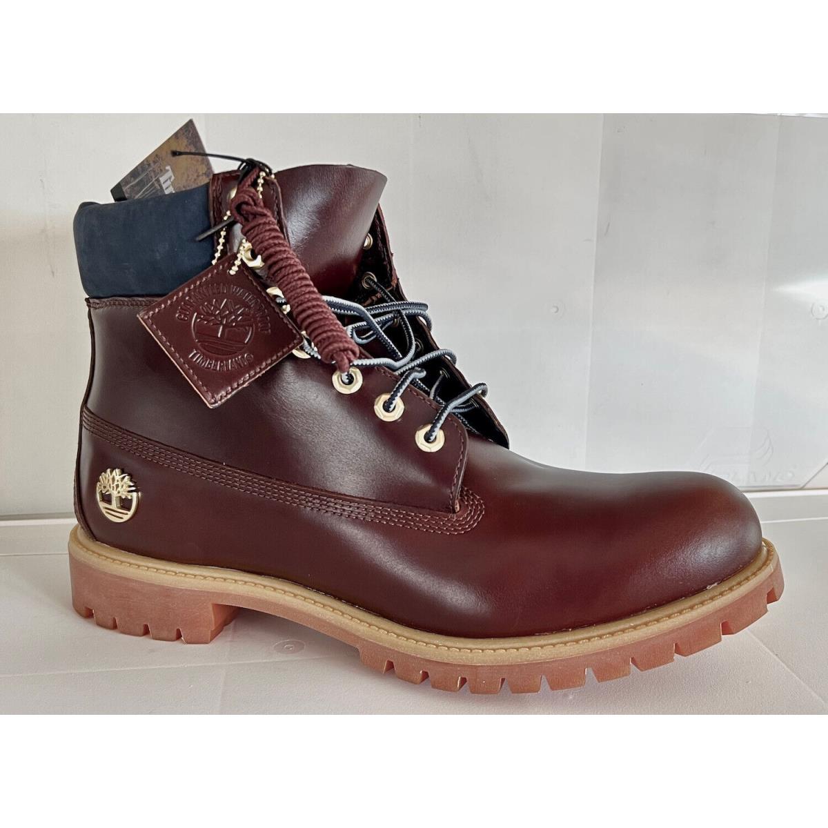 Timberland Men s Premium Burgundy 6-inch Waterproof Boots 13 US EU 47.5