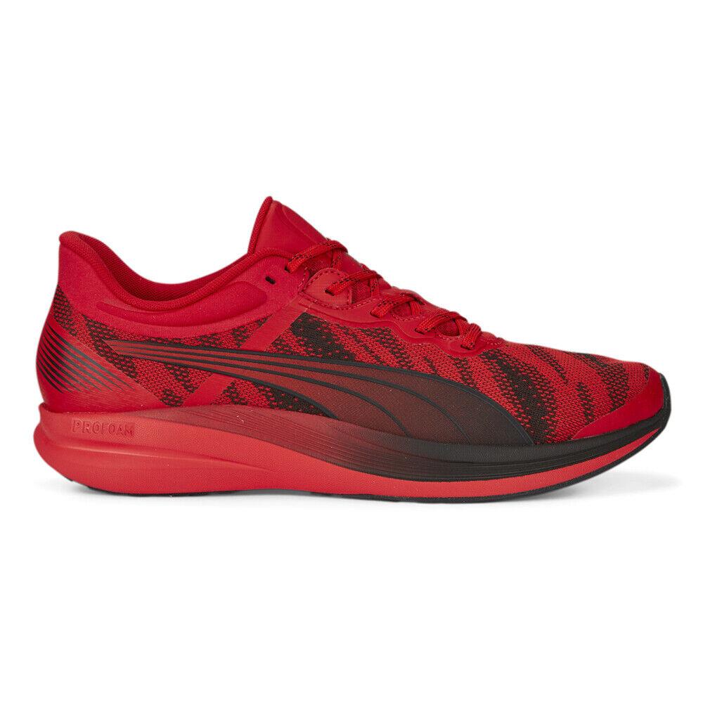 Puma Redeem Profoam Engineered Running Mens Black Red Sneakers Athletic Shoes