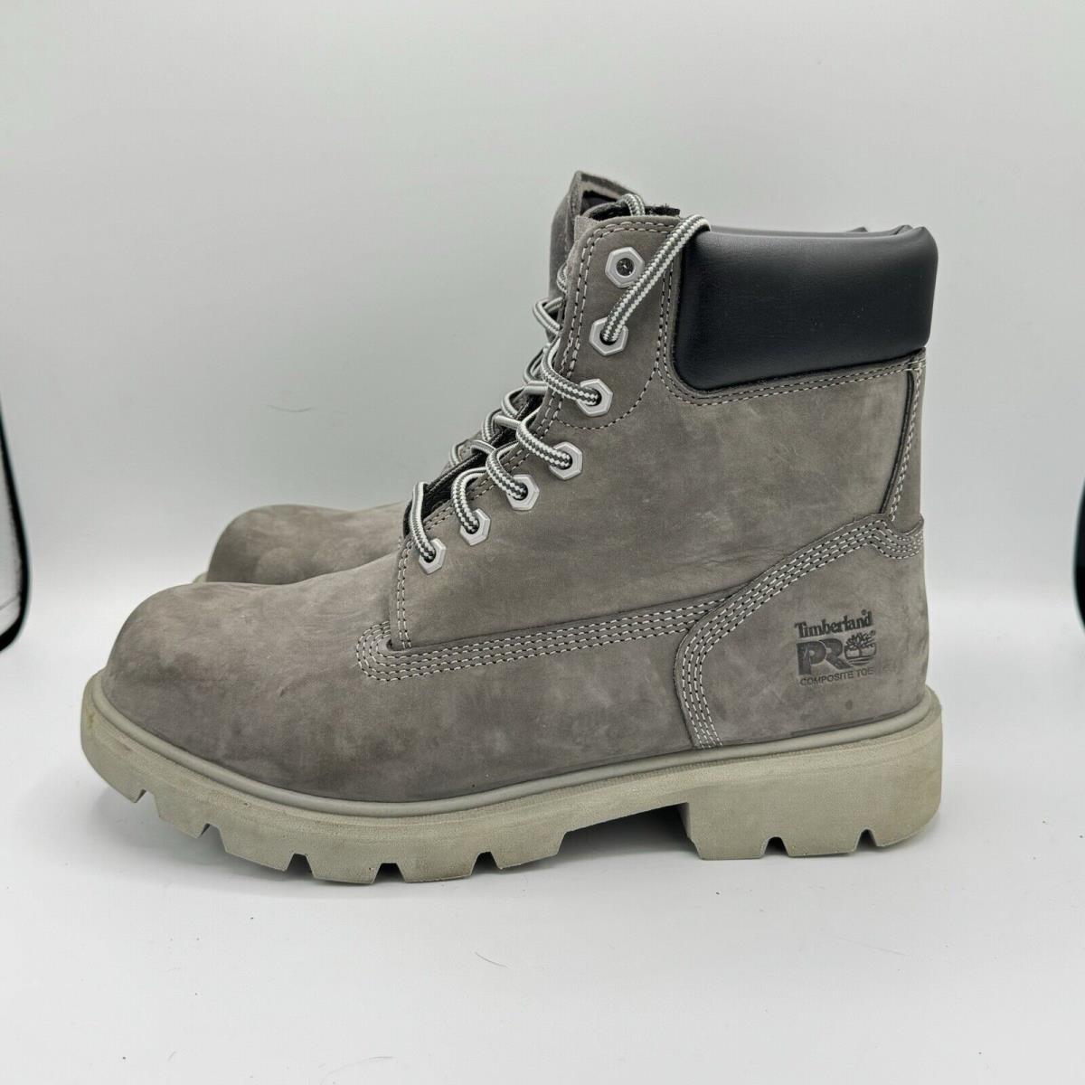 Men s Timberland Pro Sawhorse 6 Composite Safety Toe Gray Size 8W