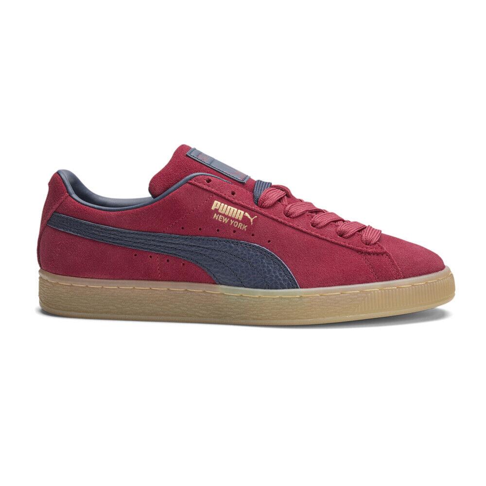 Puma Suede Classic Flagship Lace Up Mens Blue Red Sneakers Casual Shoes 383603 - Blue, Red