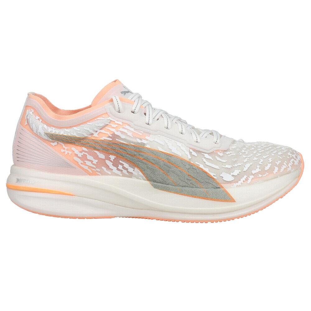 Puma Deviate Nitro Elite Racer Wildwash Running Womens White Sneakers Athletic - White