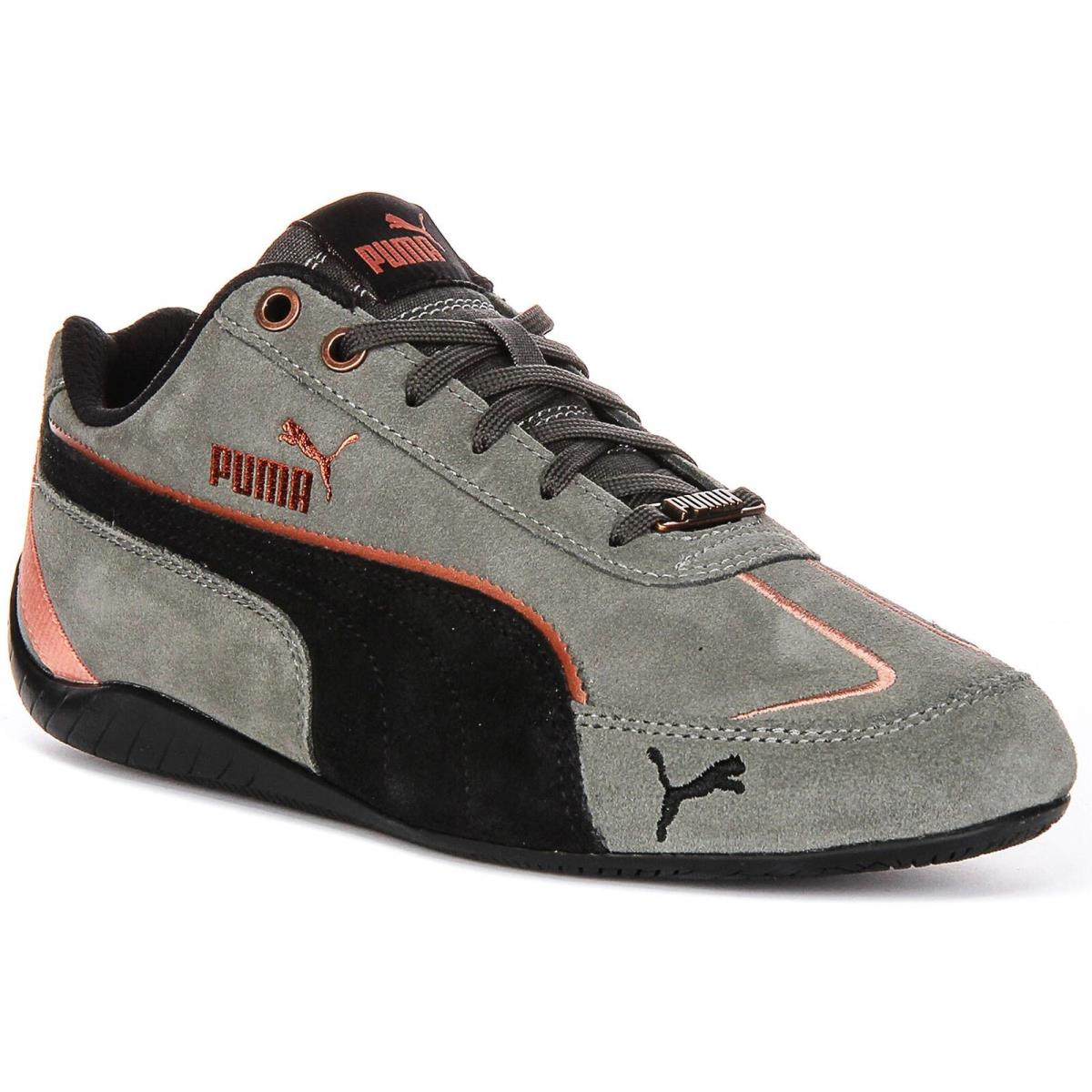 Puma Speedcat Metallic Remix Low Top Driving Womens Trainer Dark Grey US 5.5 - 8 - DARK GREY