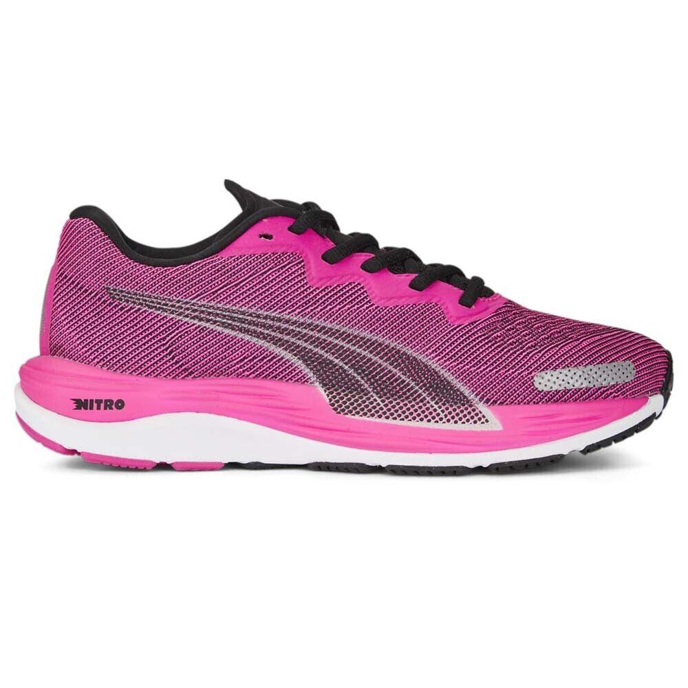 Puma Velocity Nitro 2 Lace Up Running Womens Pink Sneakers Athletic Shoes 37626 - Pink