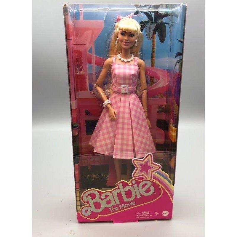 The Barbie Movie Doll Pink Gingham Checkered Dress