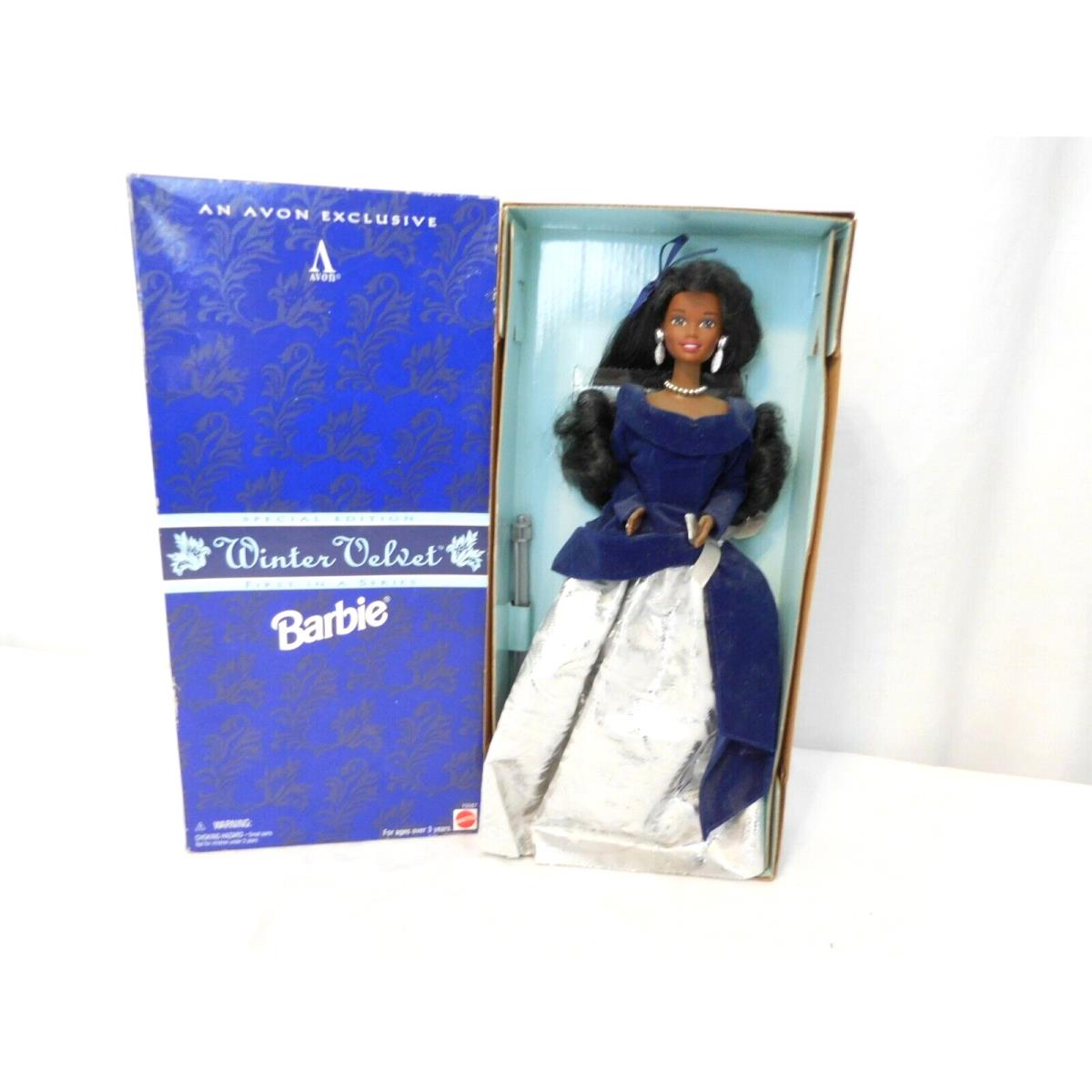 Avon Winter Velvet African American Barbie Doll Special Edition Mattel 1995