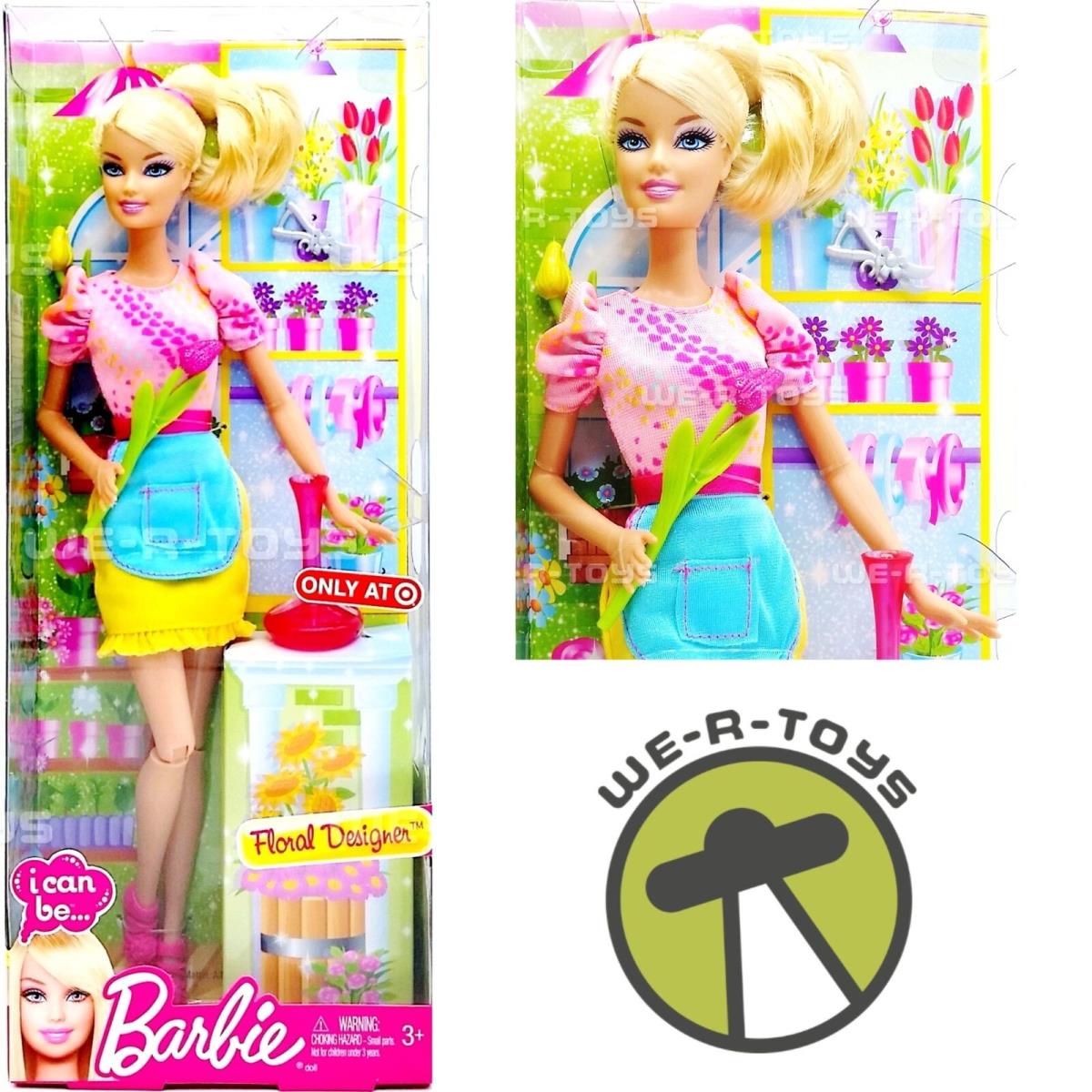 Barbie I Can Be Floral Designer Target Exclusive 2012 Mattel Y7485 Nrfb