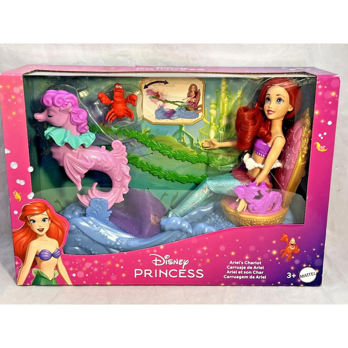 Disney The Little Mermaid Ariel Doll W/ Under The Sea Chariot