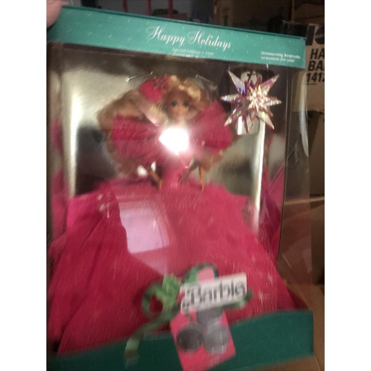 Vtg 1990 Barbie Happy Holidays Special Edition Keepsake Ornament Included