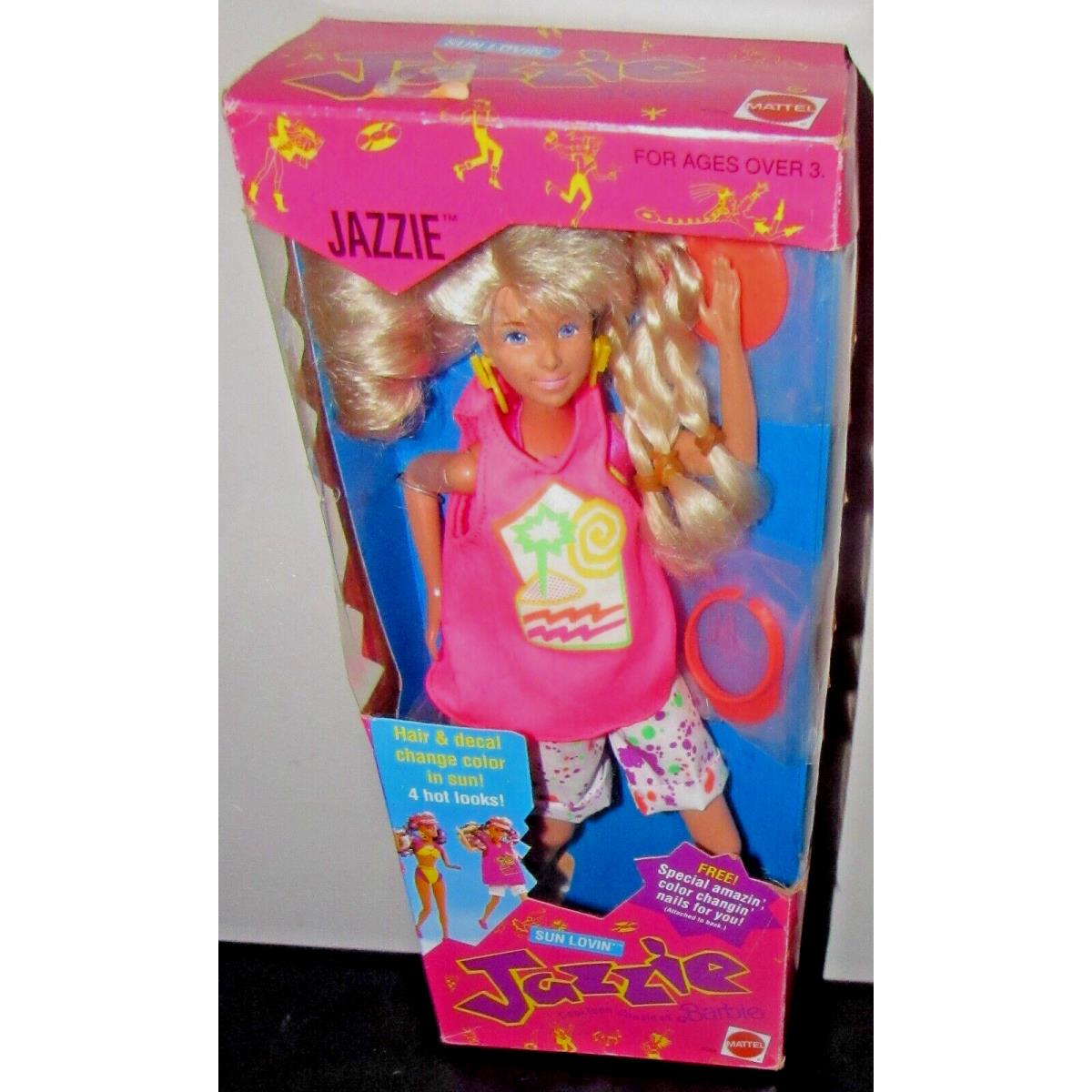 Mib Barbie Cousin Sun Lovin Teen Jazzie 4088 Color Changing Nails Mattel 1990