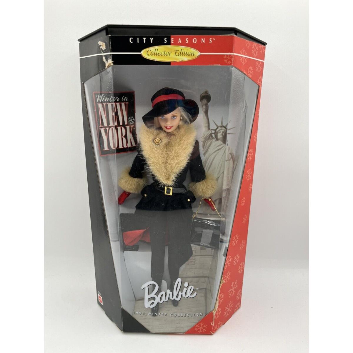 Barbie 1998 Winter Collection City Seasons: Winter In York Doll Mattel 19429