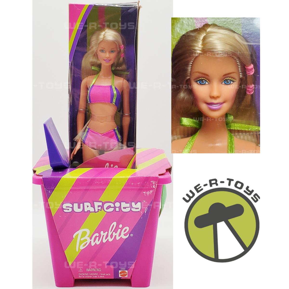 Barbie Surf City Doll and Beach Play Set 2000 Mattel 28961 Nrfb