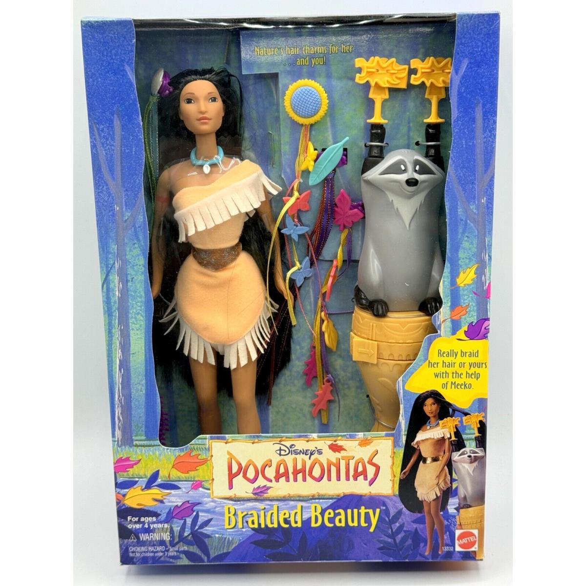 BK Barbie Doll 1995 Disney`s Pocahontas Mattel 13332 Braided Beauty