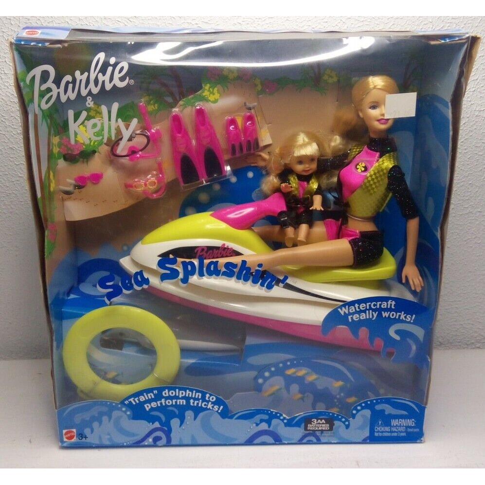 Mattel 2003 Barbie and Kelly Sea Splashin with Watercraft Dolph