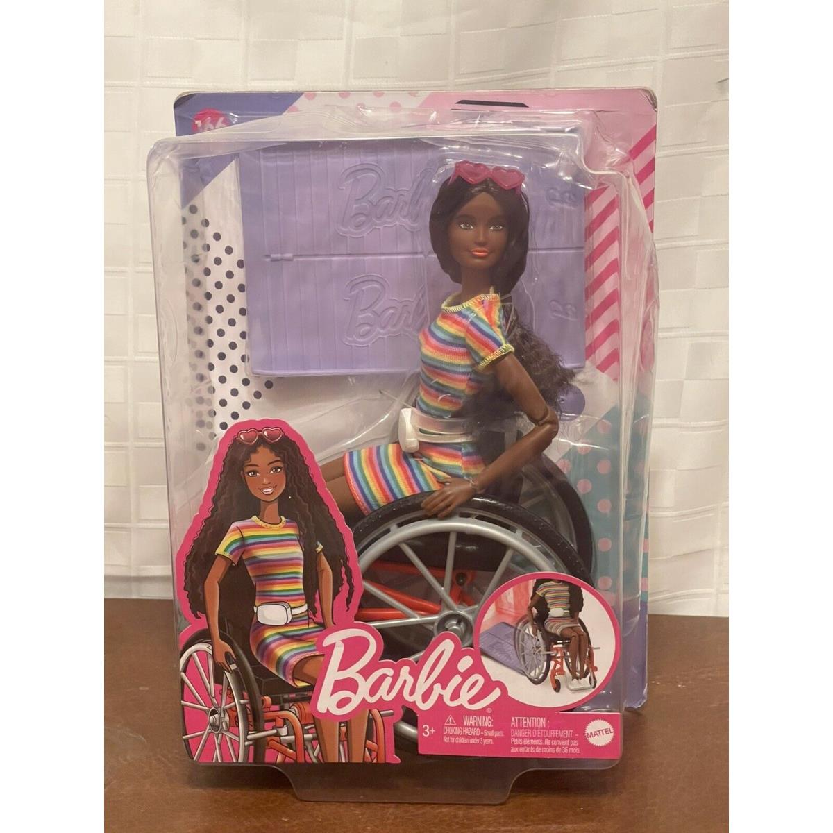 Barbie Fashionistas AA Doll 166 Wheelchair Ramp with Crimped Black Hair Nrfb