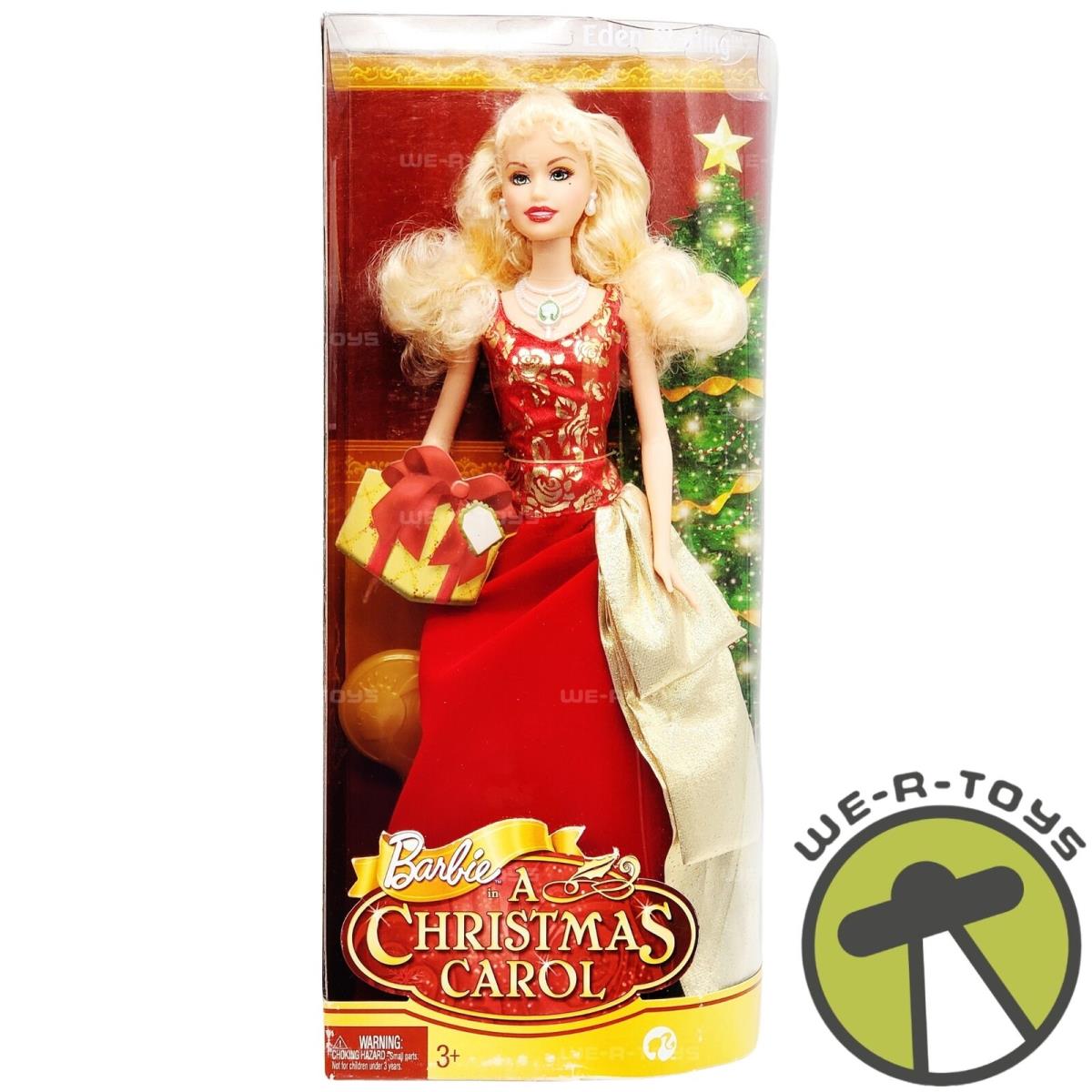 Barbie in A Christmas Carol as Eden Starling Doll Red Dress 2008 Mattel P8734