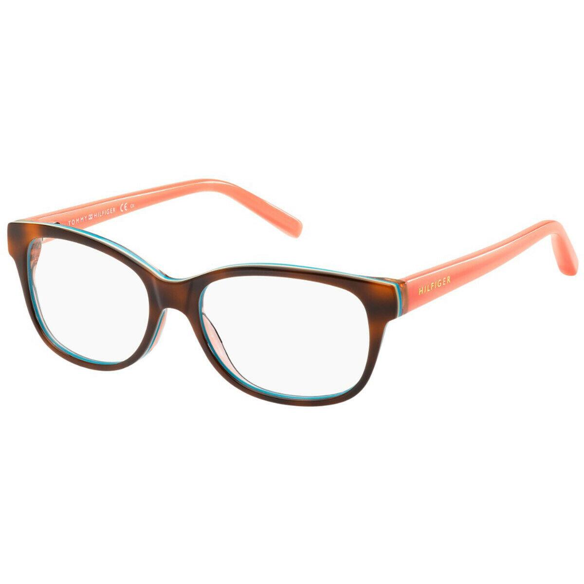 Tommy Hilfiger TH1017 Tortoise Aqua VN4 Plastic Eyeglasses 52-16-140 Hand Made