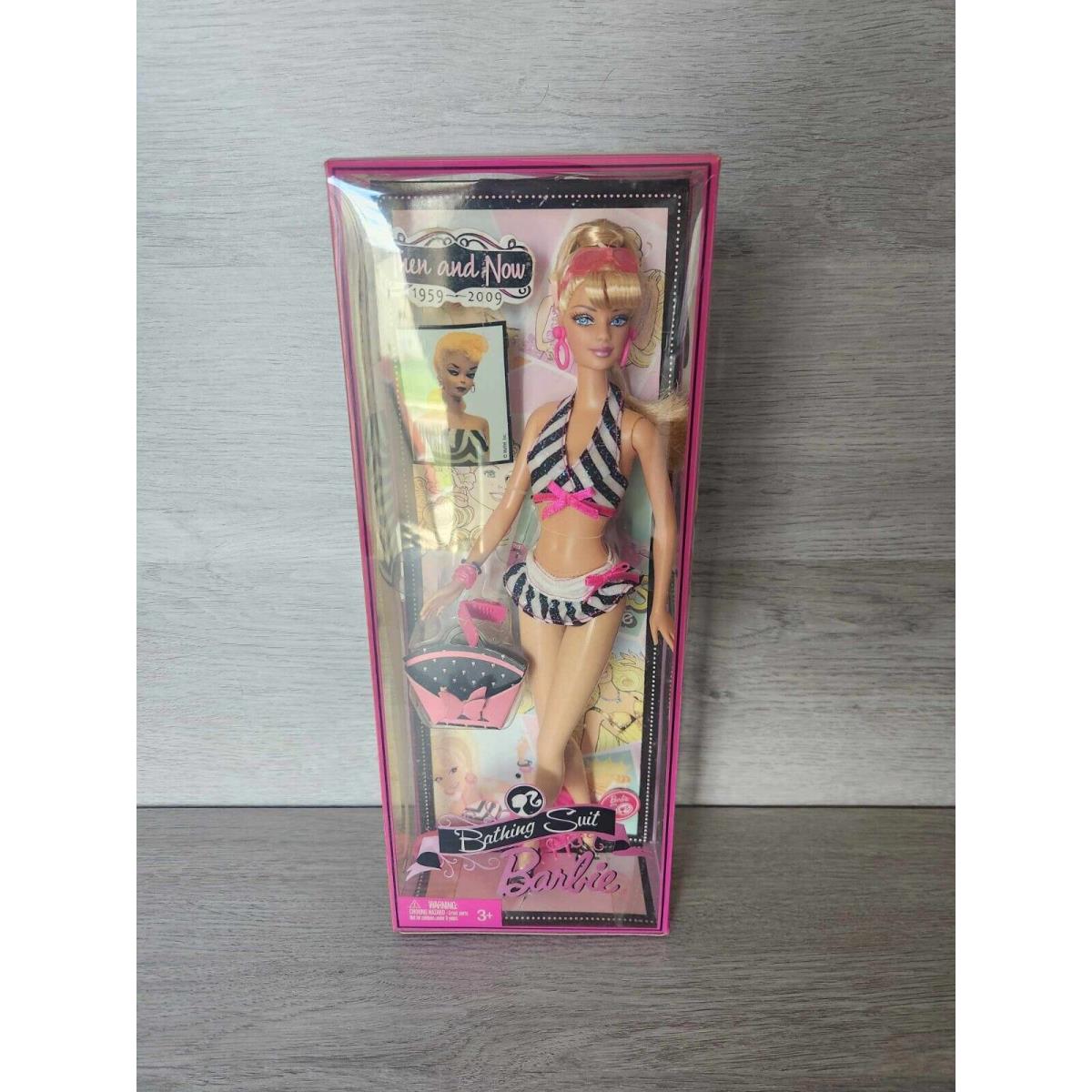 2008 Then and Now Bathing Suit Barbie Doll Target Exclusive Mattel P8038 Nrfb