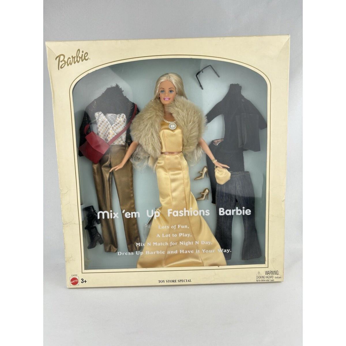 Barbie Mix `em Up Fashions Night Day Dress Up 2003 Toy Store Special C4559