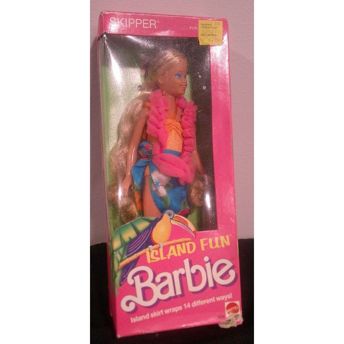 Nrfb Skipper Island Fun Barbie 4064 Circa 1987 Mattel