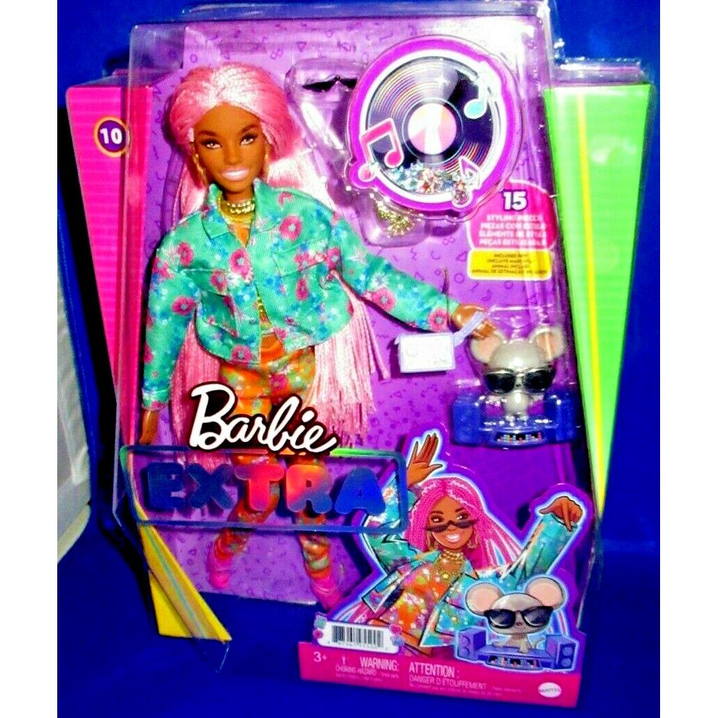 Barbie Extra Braids 10 Collector Barbie Doll and Pet 15 Styling Pieces