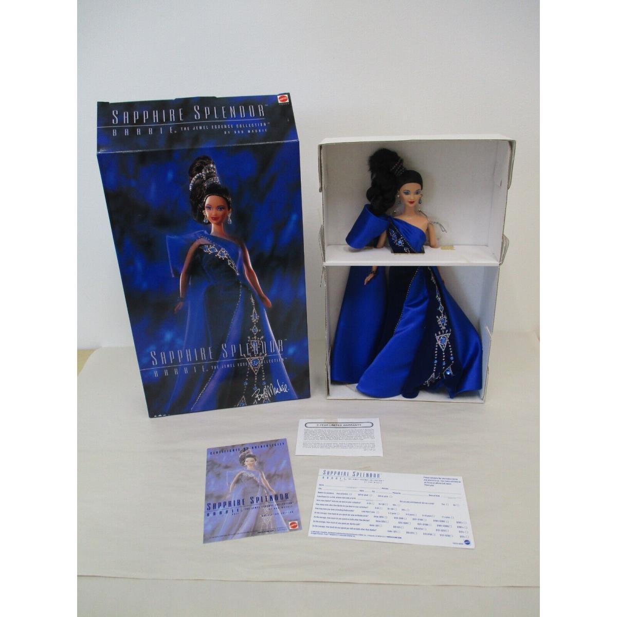 Mattel Barbie 1996 Jewel Essence Barbie Bob Mackie Sapphire Splendor