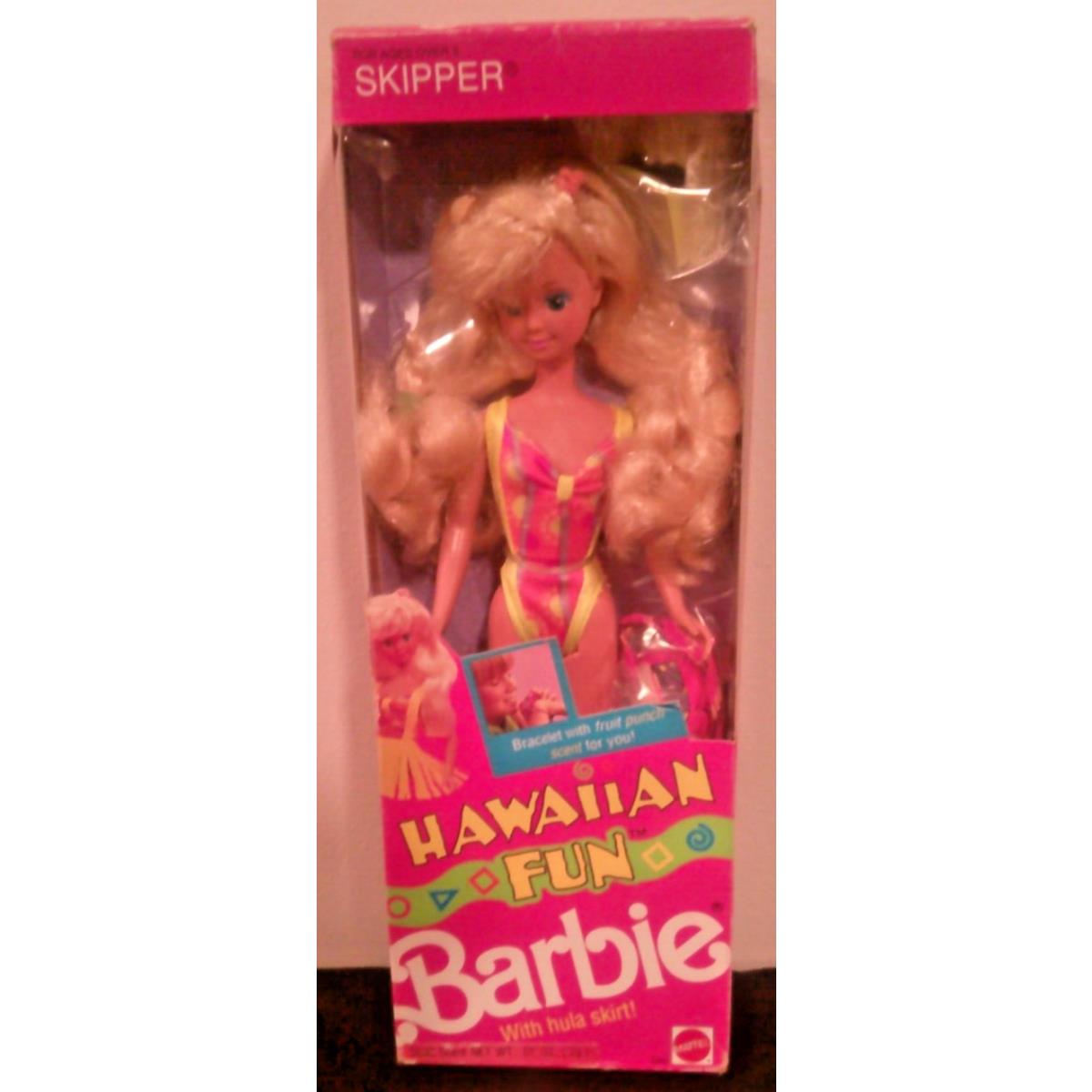 Mib Nrfb Skipper Hawiian Fun Barbie with Hula Skirt 5942 Circa 1990