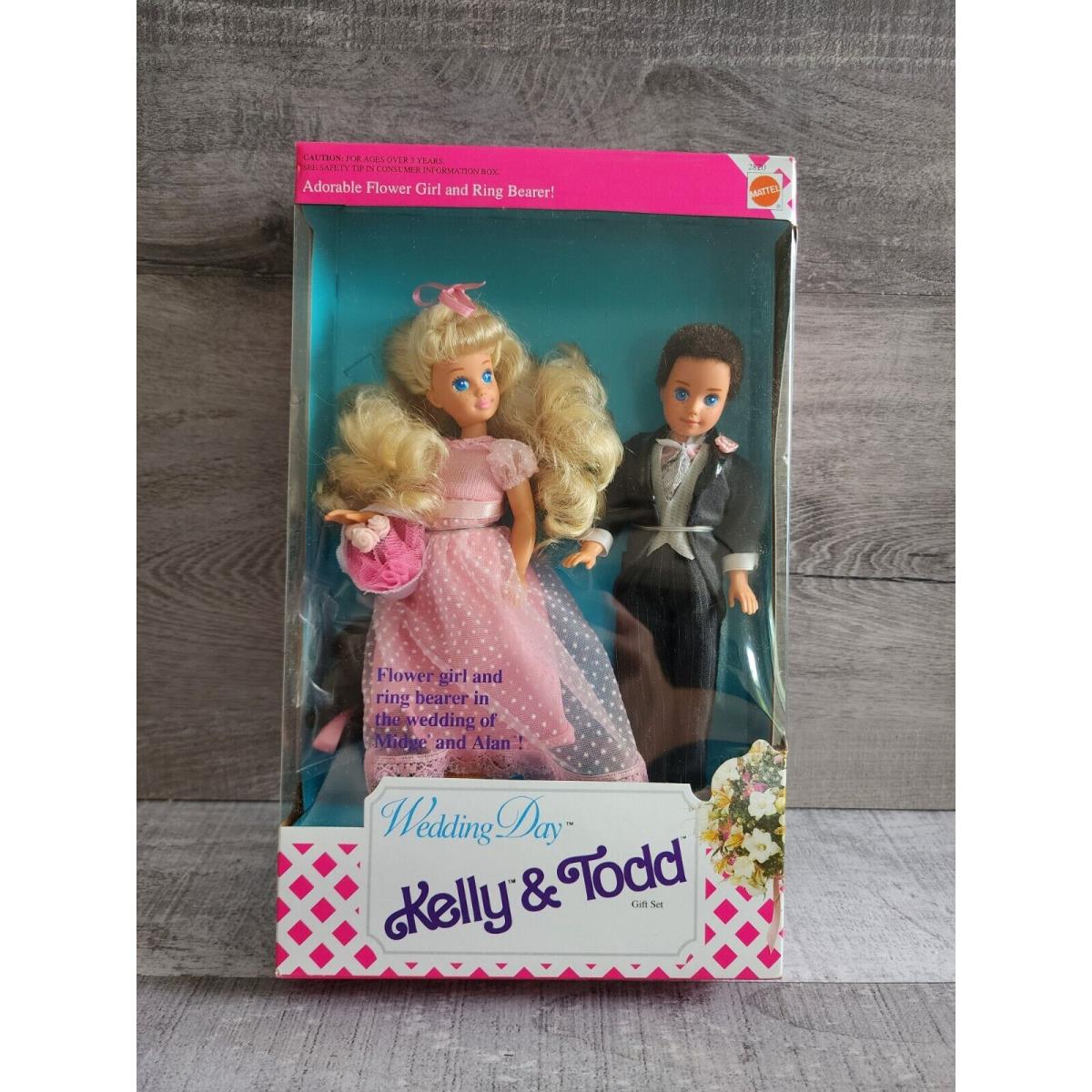 Barbie Kelly Todd Wedding Day Doll Gift Set 1991 Mattel No. 2820