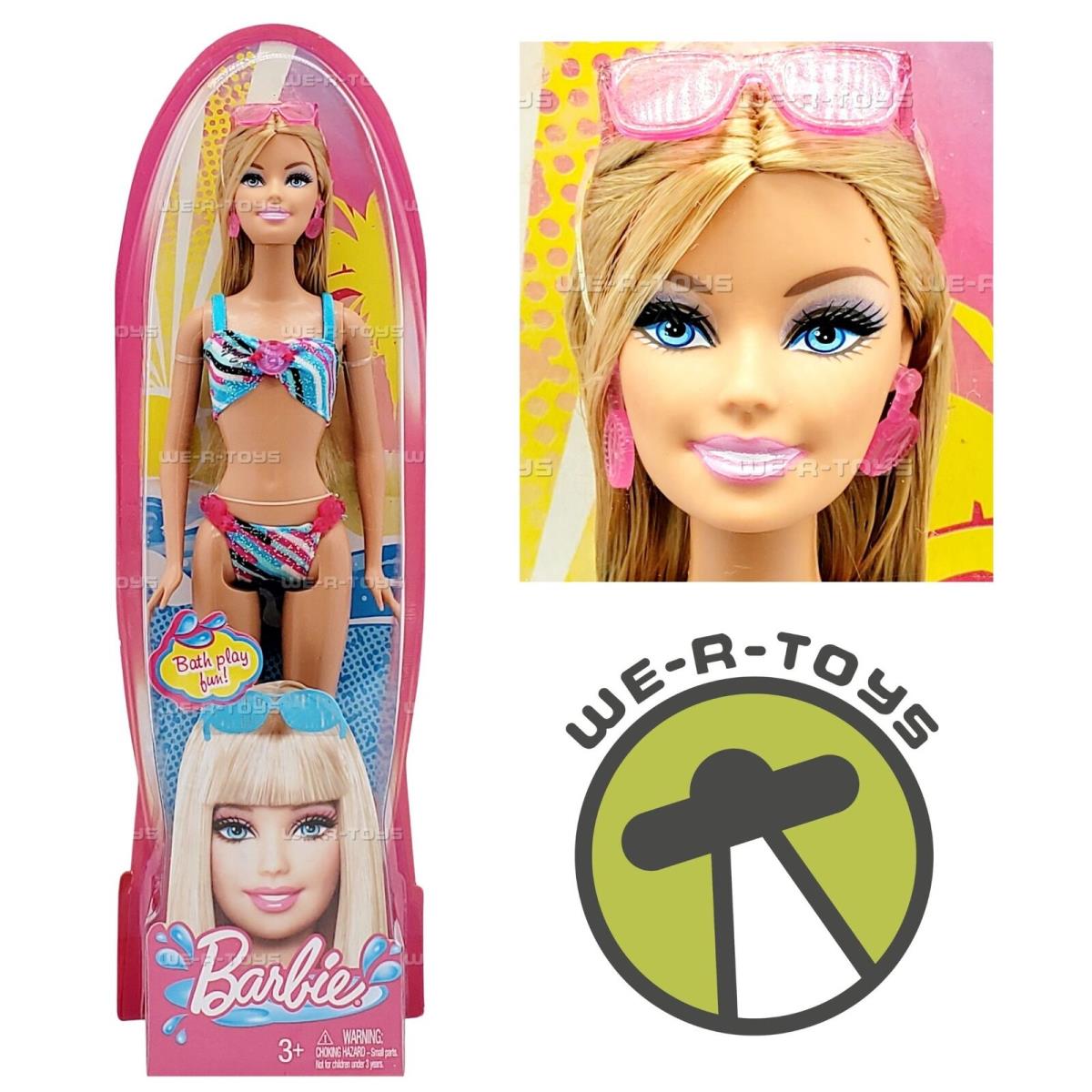 Barbie Bath Play Fun Doll 2010 Mattel T7185