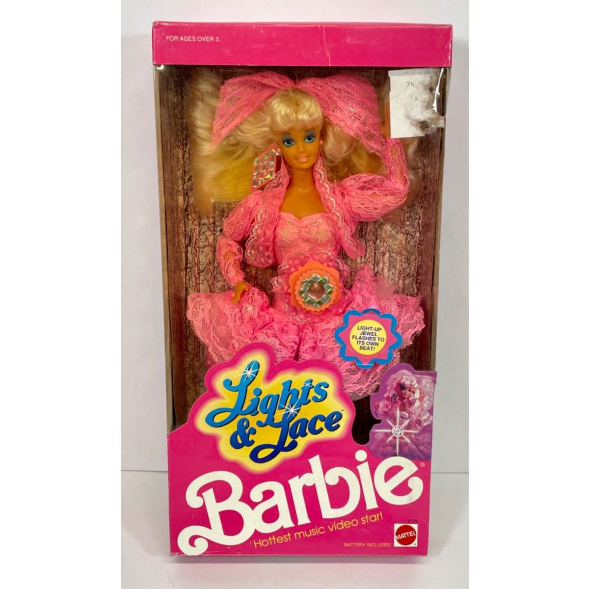 Barbie Lights Lace Doll 9725 Mattel 1990 Nrfb