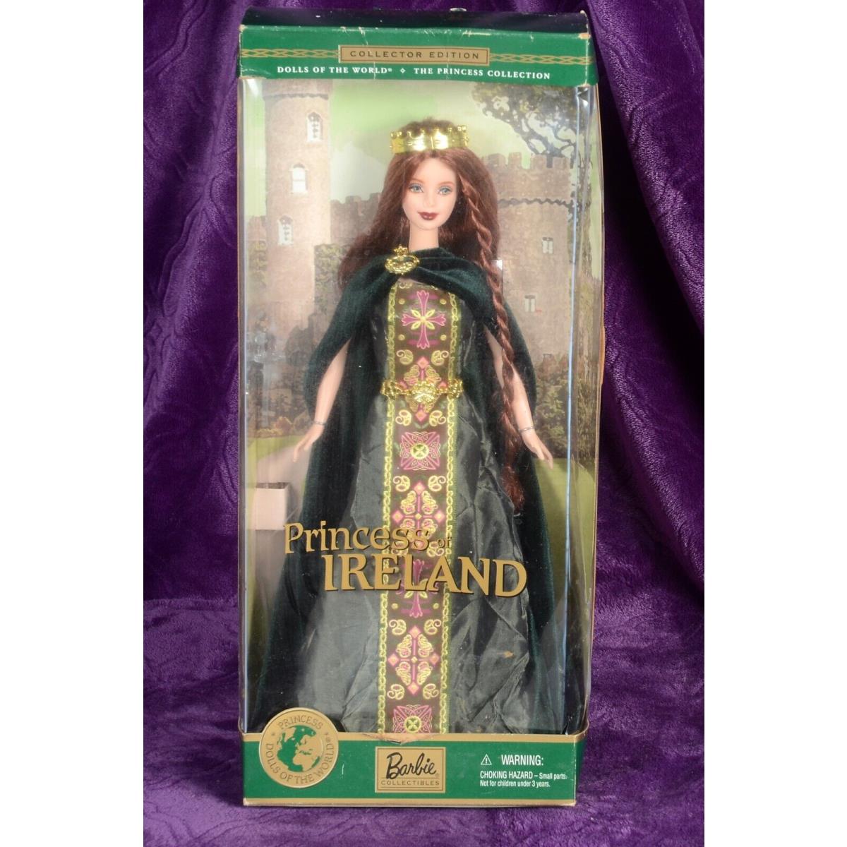 Princess Ireland Barbie Doll Dolls of The World Collector Edition 53367 Box 2001