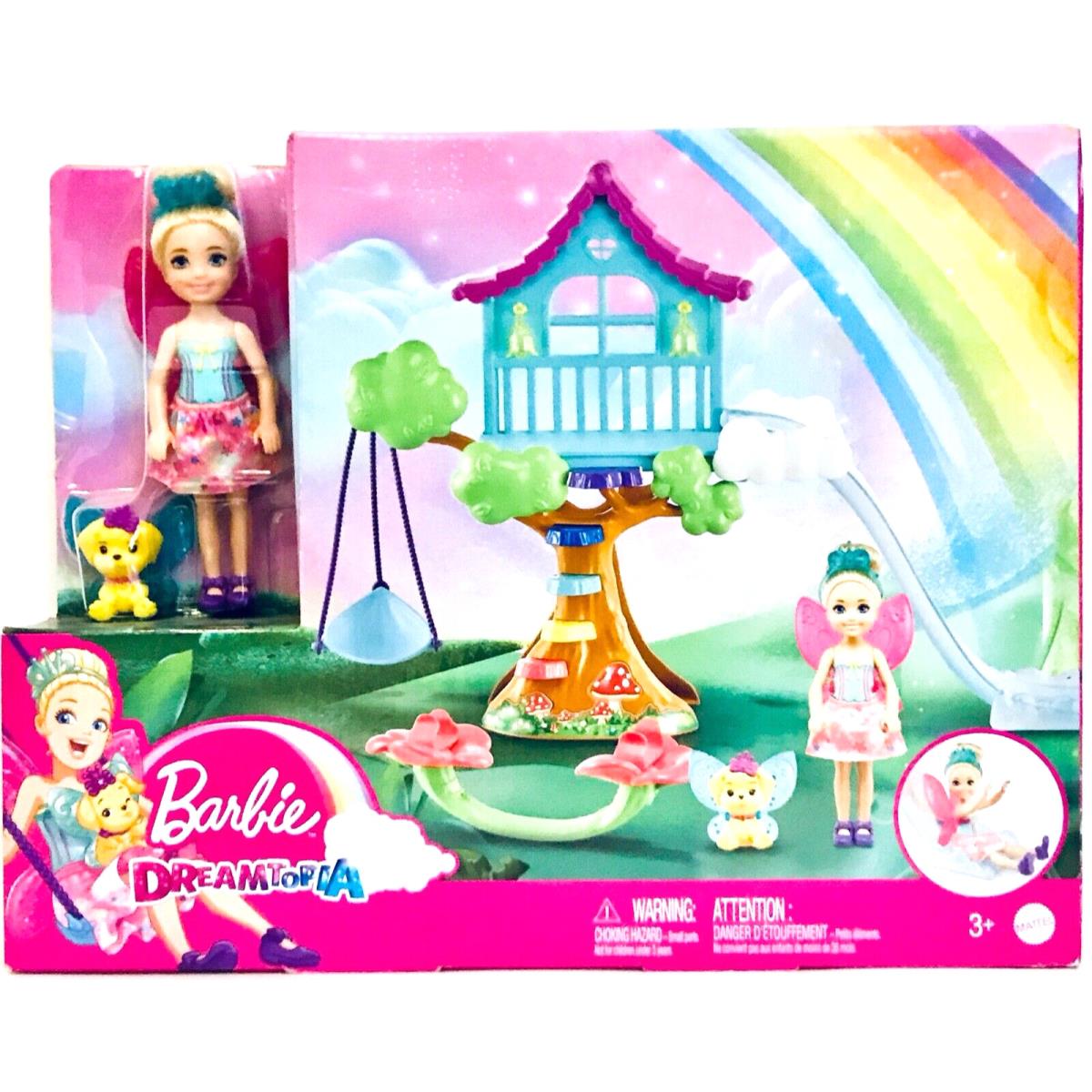 Mattel Barbie Dreamtopia Fairy Chelsea Doll Treehouse Playset Age 3 Up