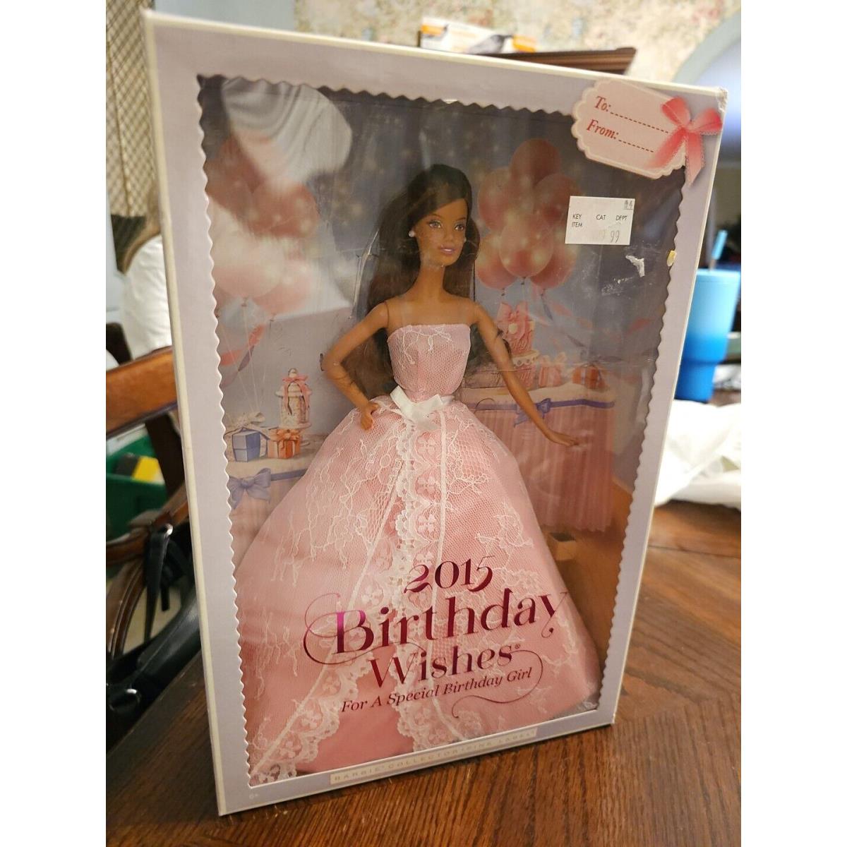 Mattel Barbie Pink Label 2015 Birthday Wishes Brown Hair Barbie CJY58