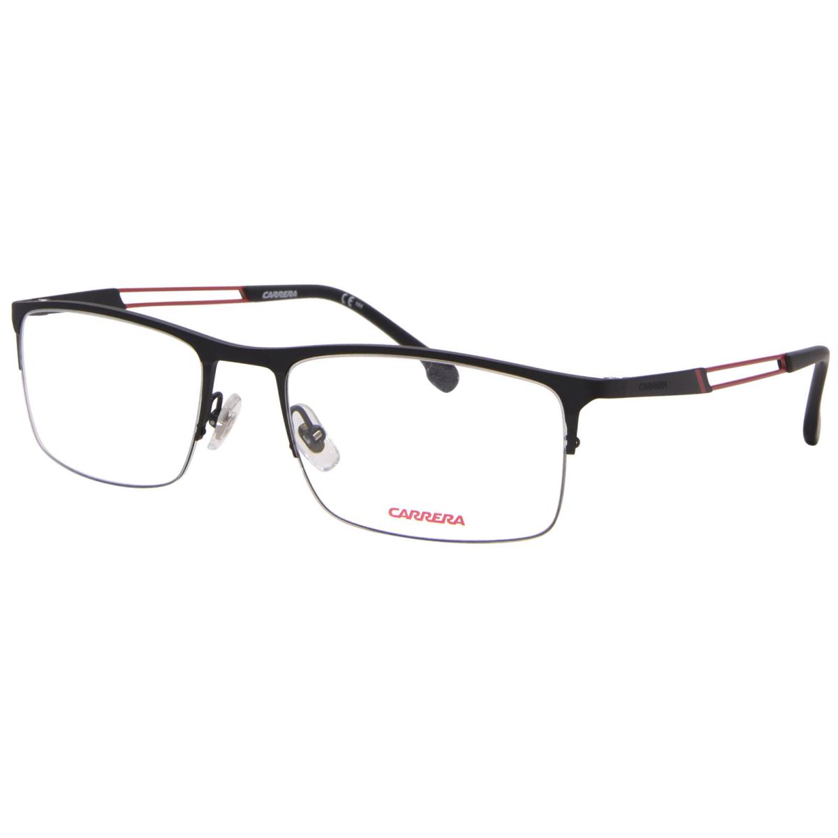 Carrera 8832 003 Titanium Eyeglasses Men`s Matte Black Semi Rim 55mm