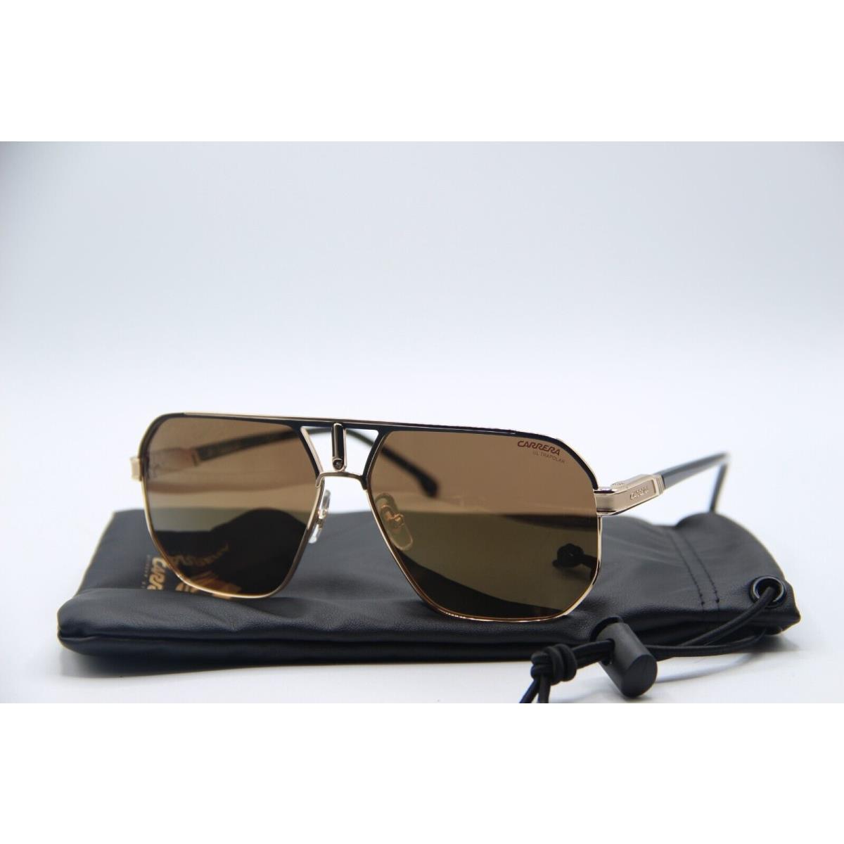 Carrera 1062/S 146YL Black Gold Polarized Sunglasses W/case 62-14