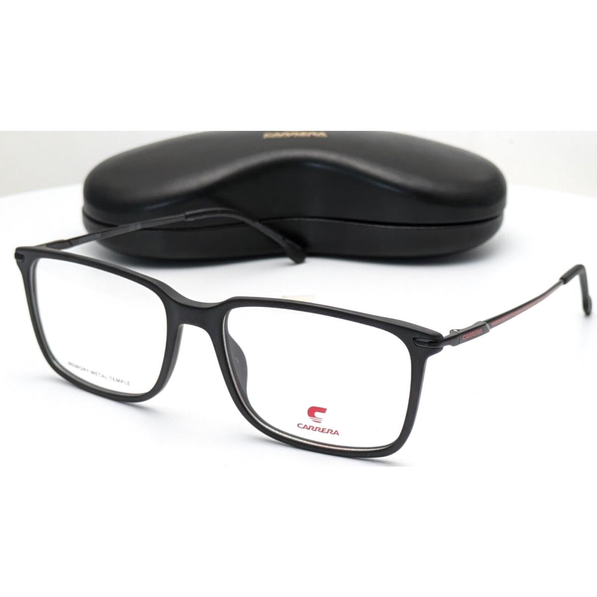 Carrera 8897 Blx Matte Black Red Rectangle Mens Eyeglasses 55mm