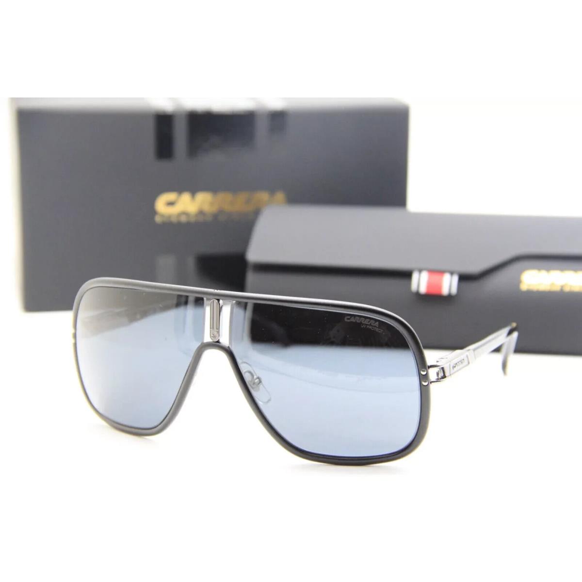 Carrera Flaglab 11 003IR Black Silver Sunglasses W/case 64-10