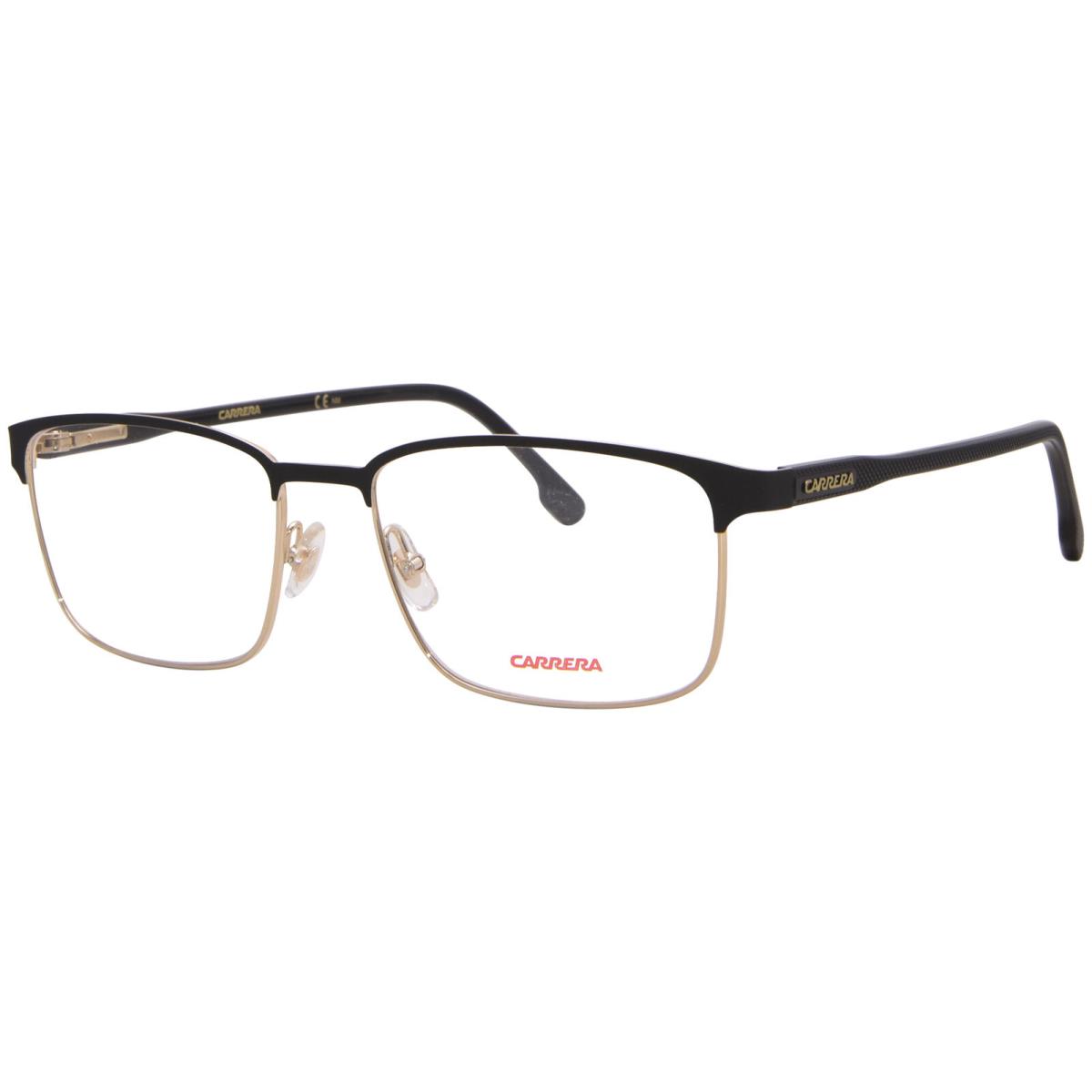 Carrera 262 2M2 Eyeglasses Frame Men`s Black/gold Full Rim Rectangle Shape 57mm