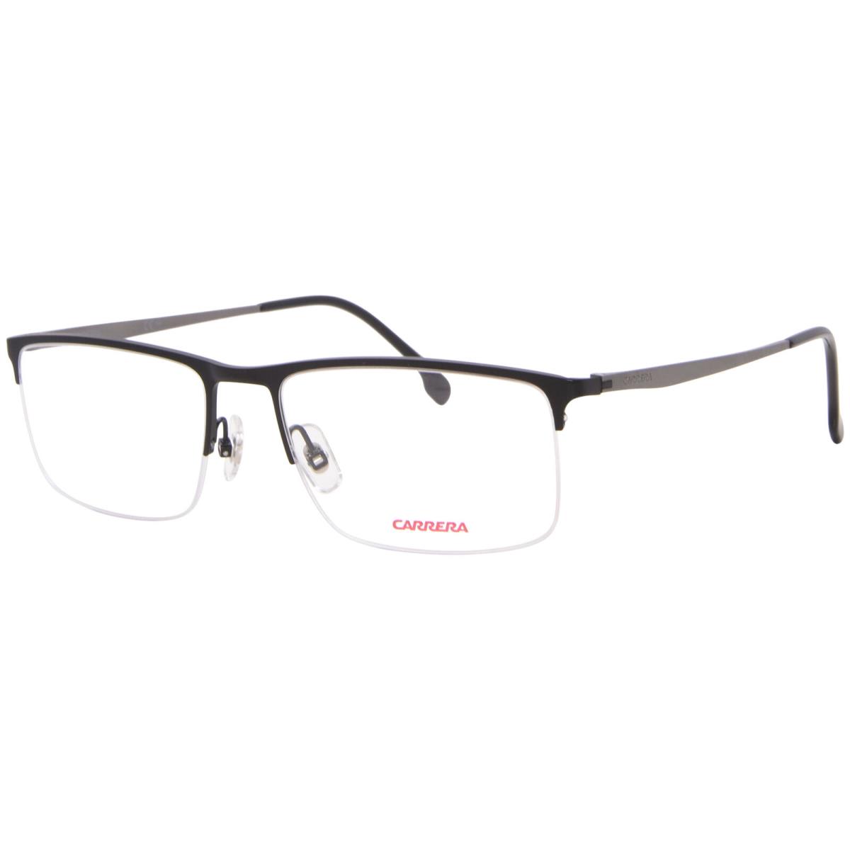 Carrera 8875 003 Titanium Eyeglasses Men`s Matte Black Semi Rim 55mm