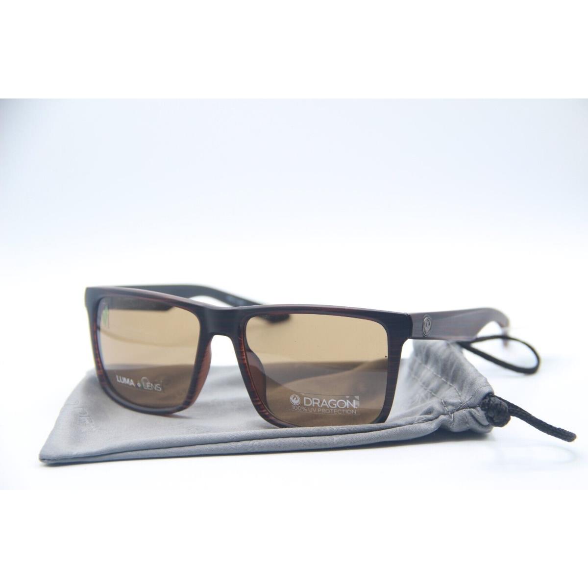 Dragon Meridien LL Brown Black Sunglasses W/case 57-17