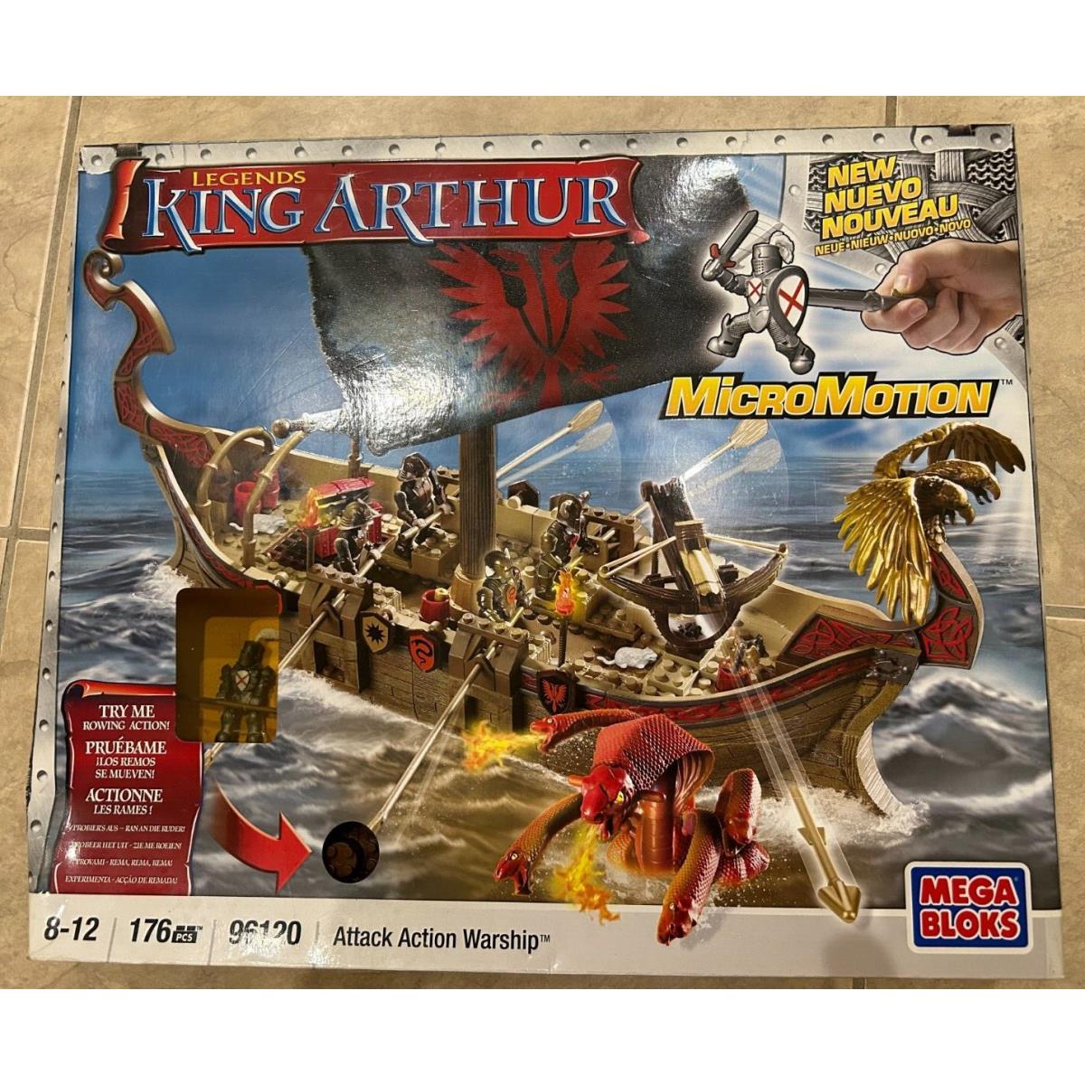 Mega Bloks Legends King Arthur Micro Motion 96120 Set Attack Action Warship