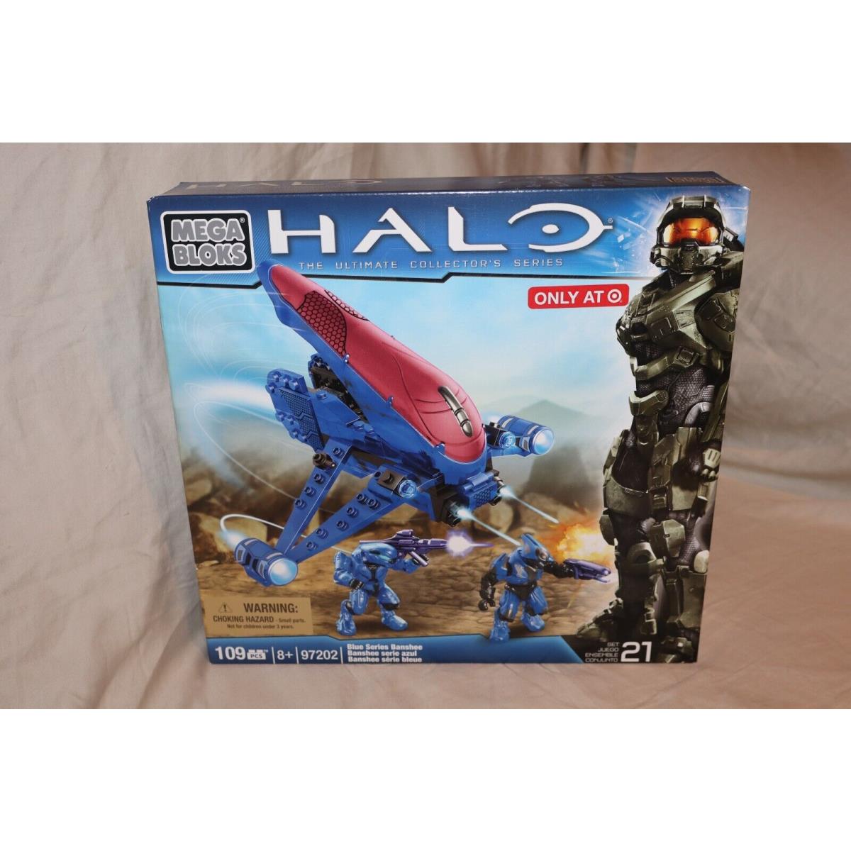 Mega Bloks Halo Blue Series Banshee 97202 109 Pieces