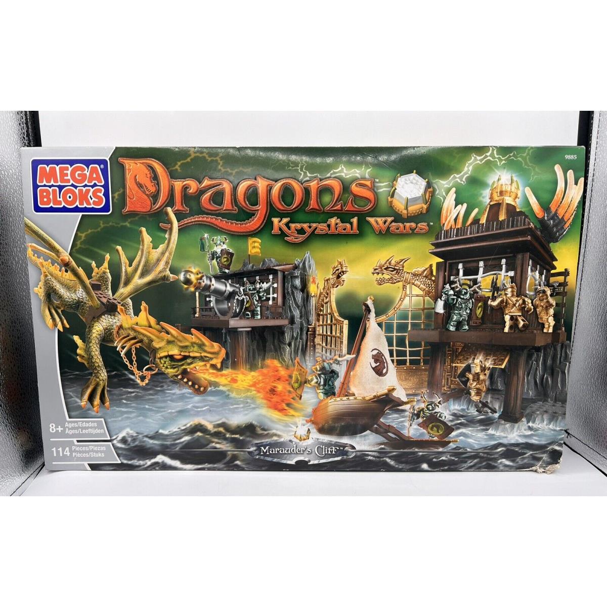 Mega Bloks Construx Marauder`s Cliff Krystal Wars Dragons 9885 Read