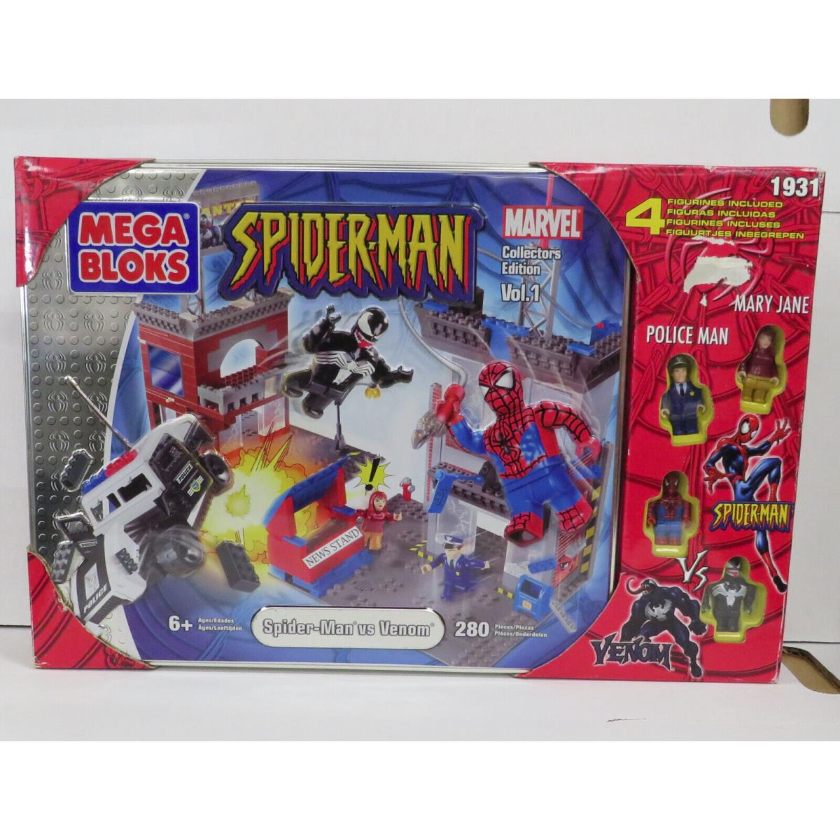 Spider-man Vs. Venom Mega Bloks Set 2004 Mega Bloks Collector`s Ed