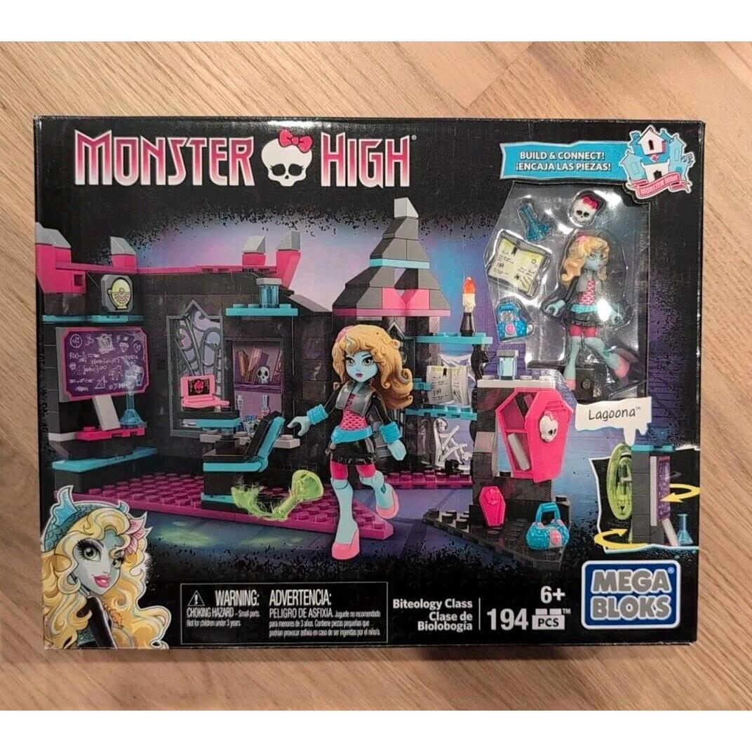 Monster High Biteology Class Mega Bloks 194 Pieces Building Toy Lagoona Blue