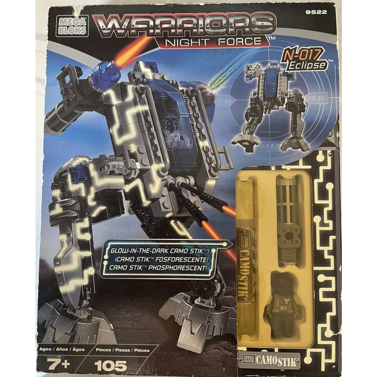 Vintage Mega Bloks Warriors Night Force Building Toy Eclipse N-017 9522