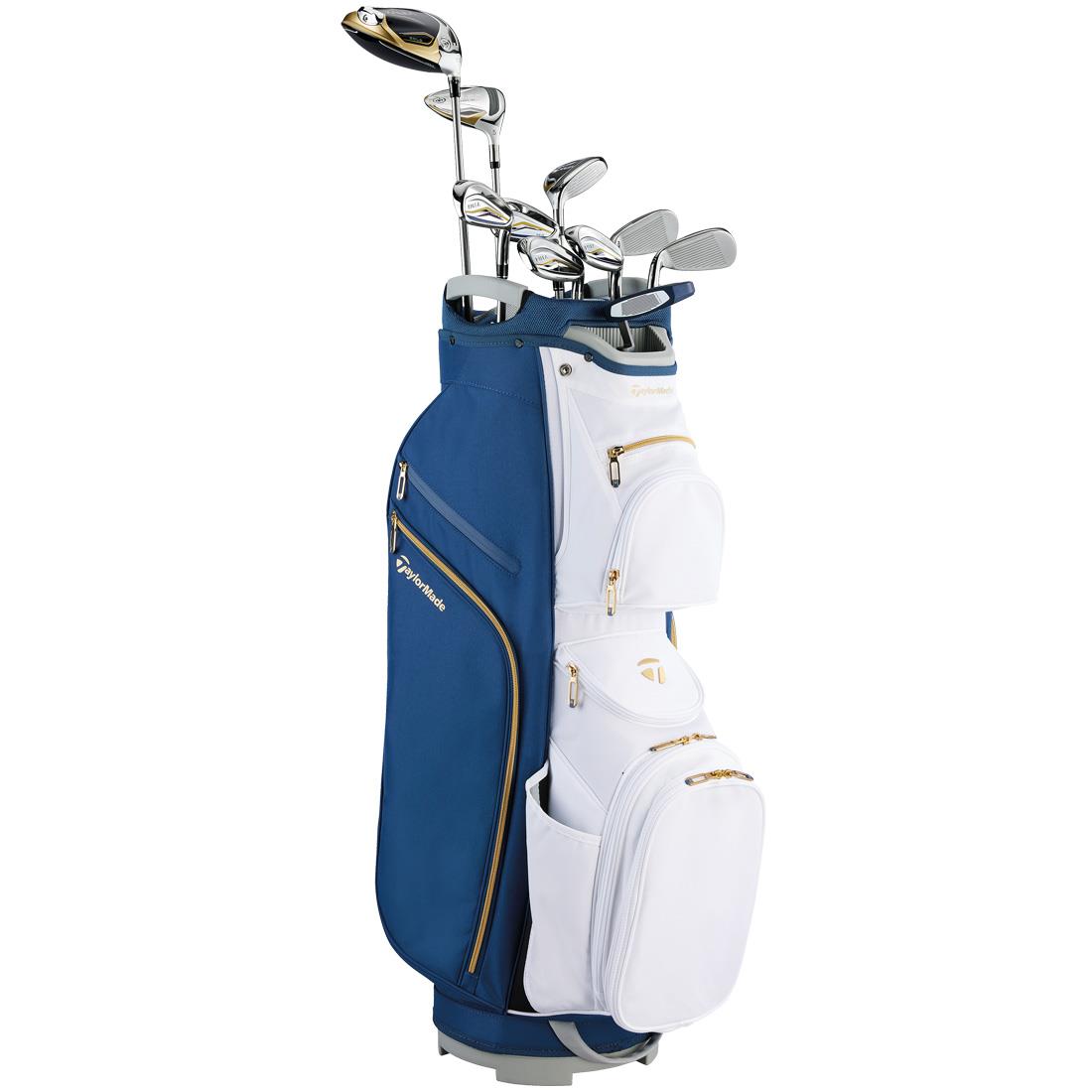 Taylormade Kalea Gold Cart Bag Complete Set - Blue/White