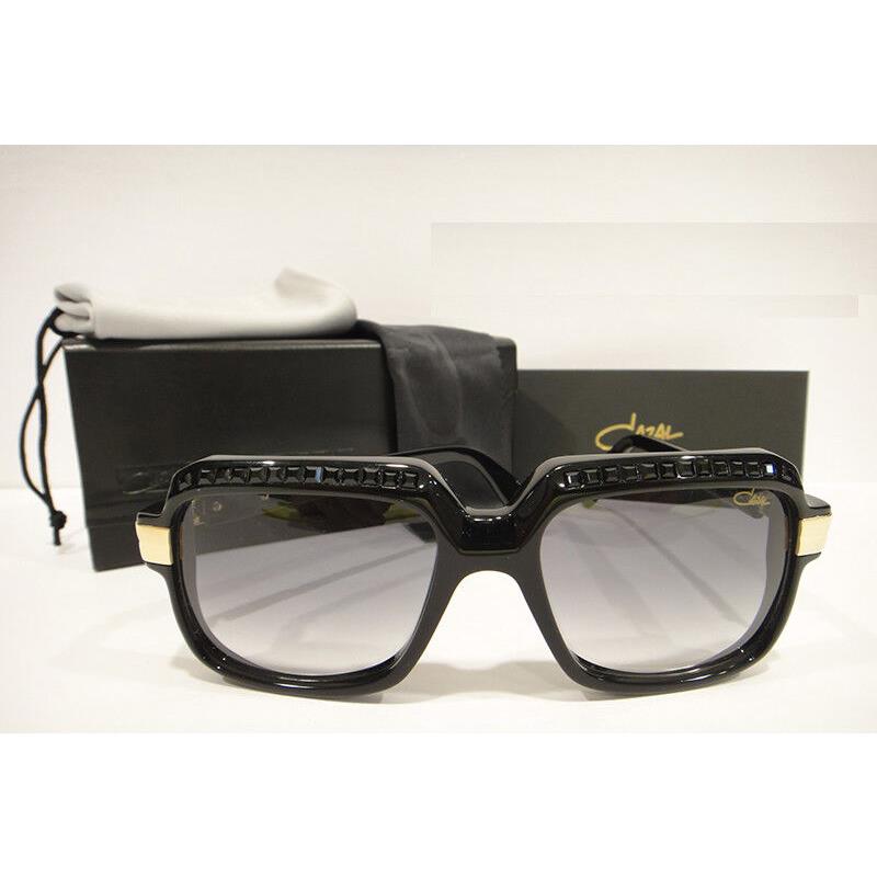 Cazal 607/3 Sunglasses 607 Black Crystal Stones 502 Black Gold