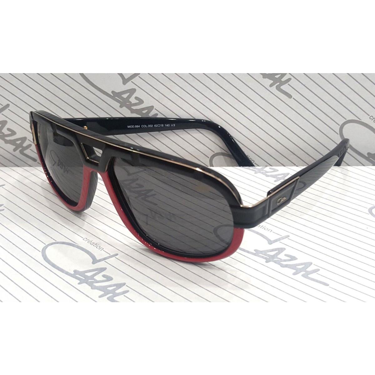 Cazal Vintage Sunglasses 884 002 Black Red 62-15-140