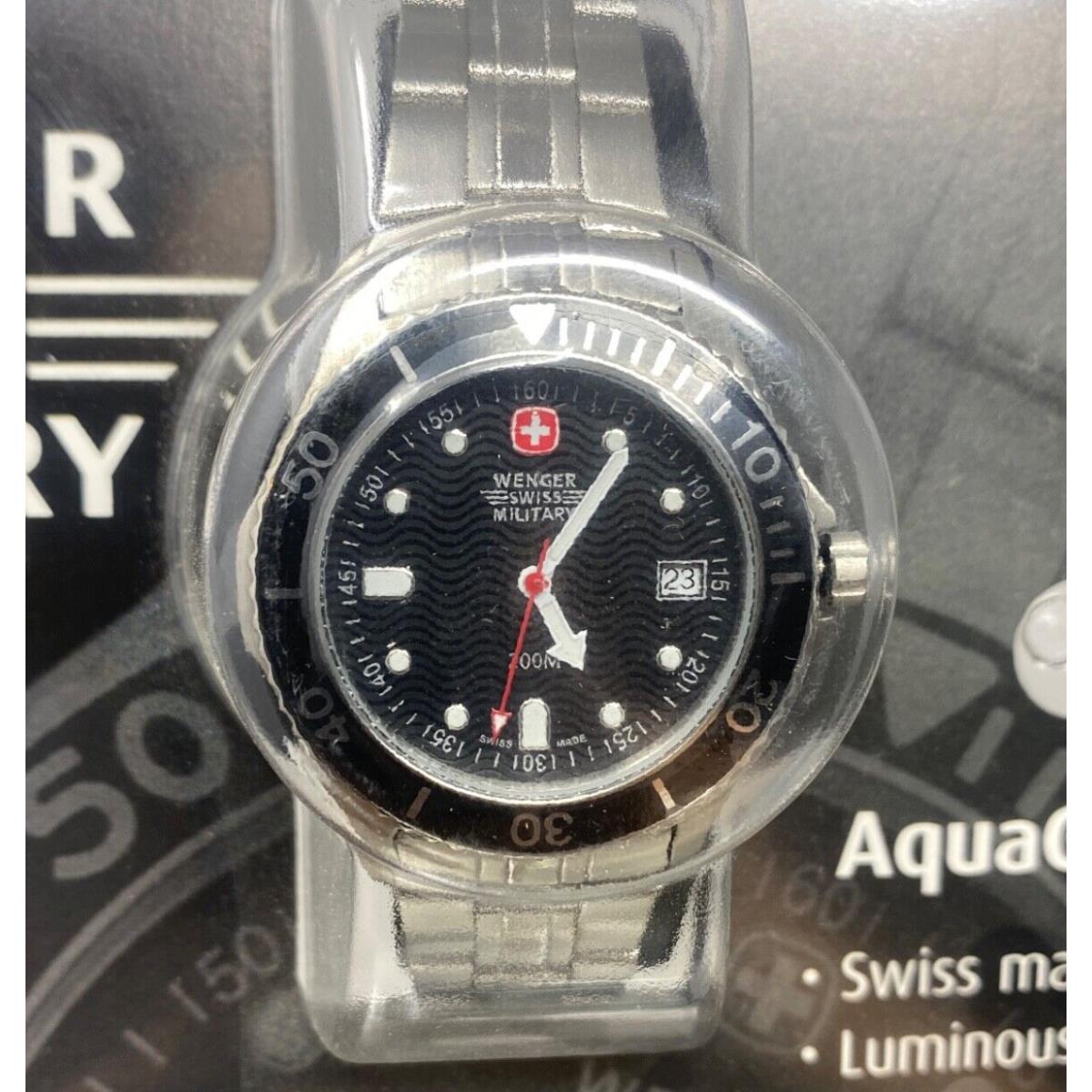 Wenger Swiss Gear Military Black Dial Men`s Dive Watch Diver 200M with Case